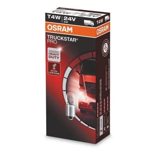 <strong>Лампа (відпуск. 10шт) T4W 24В 4Вт BA9S основна лампа Truckstar Pro Plus 100% OSRAM 3930TSP (фото 1)</strong>