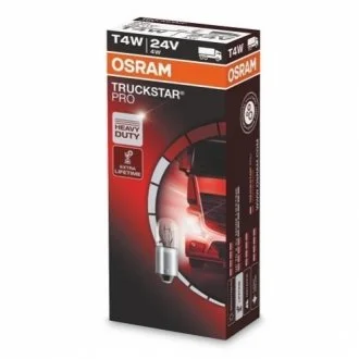 Лампа (відпуск. 10шт) T4W 24В 4Вт BA9S основна лампа Truckstar Pro Plus 100% для OSRAM 3930TSP фото товару