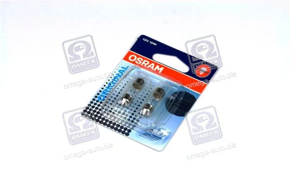 <strong>Лампа (упаковка-блістер 2шт) C10W 12В 10Вт SV8,5-8 Standard OSRAM 6438-02B (фото 1)</strong>