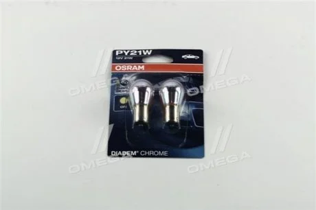 Лампа розжарювання жовта PY21W 12V 21W для OSRAM 7507DC-02B фото товару