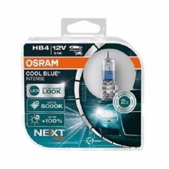 Лампа (Набір 2шт) HB4 12В 51Вт P22D Cool Blue Intense NextGen 5000K для OSRAM 9006CBN-HCB фото товару