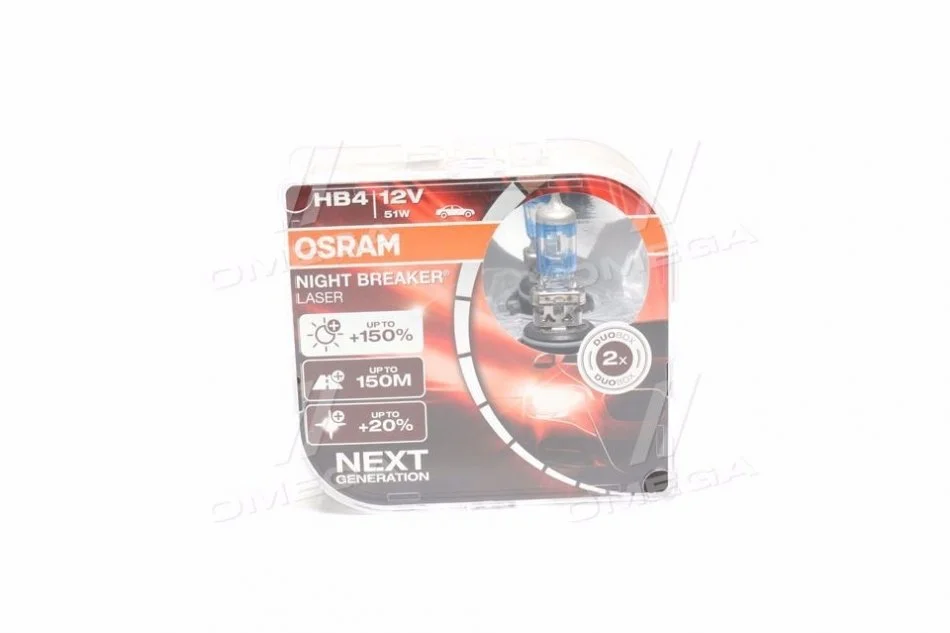 <strong>Лампа фарна HB4 12V 51W P22d NIGHT BREAKER LASER next generation (+150) компл (вир-во) OSRAM 9006NL-HCB (фото 1)</strong>