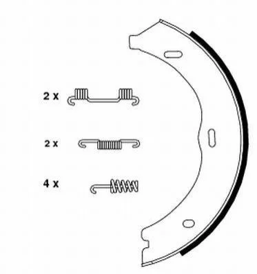 <strong>HELLA DB Щеки ручного тормоза (d =186мм) Vito 03- PAGID 8DA 355 050-561 (фото 1)</strong>
