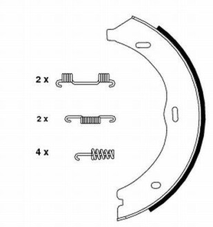 HELLA DB Щеки ручного тормоза (d =186мм) Vito 03- PAGID 8DA 355 050-561