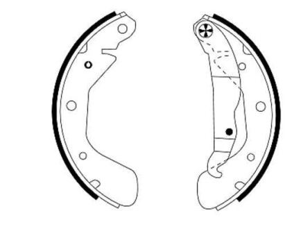 HELLA OPEL щоки гальмівні ASTRA, CORSA 92- (200*28) PAGID 8DB 355 001-291 (фото 1)