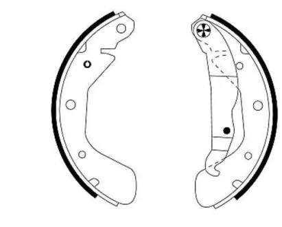 HELLA OPEL щоки гальмівні ASTRA, CORSA 92- (200*28) для PAGID 8DB 355 001-291 фото товару