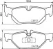 <strong>Гальмівні колодки зад. BMW 3(E90)/1(E81) 04-13 (ATE) (123x43,6x17,3) PAGID 8DB355011-301 (фото 2)</strong>
