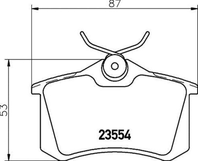 Гальмівні колодки зад Megane II,CC/Clio III/Scenic 98- (TRW) PAGID 8DB 355 019-911