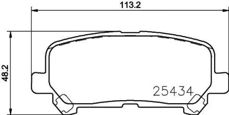 HELLA HONDA Гальмівні колодки задні ODYSSEY 3.5 10-, PILOT 3.5 08-, ACURA для PAGID 8DB 355 020-601 фото товару