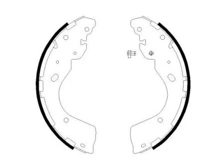 HELLA NISSAN гальмівні колодки барабанні Navara 05-, FORD RANGER для PAGID 8DB 355 022-241 фото товару