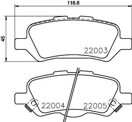 <strong>HELLA TOYOTA Гальмівні колодки задн.Venza 2.7/3.5 08- PAGID 8DB 355 023-051 (фото 1)</strong>
