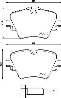 <strong>Колодки гальмівні передн. F40/F45/F46/G20/F90/G31/F97 14- PAGID 8DB355023-131 (фото 1)</strong>