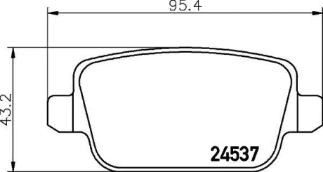 Гальмівні колодки зад. Focus/Galaxy/Kuga/Mondeo/S80/V70/XC70 06- 1.6-4.4 для PAGID 8DB355025-351 фото товару