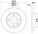 HELLA VW Диск тормозной передн.Audi 80,Golf I,II,III,Passat,Vento PAGID 8DD 355 100-131 (фото 1)