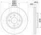 <strong>HELLA PRO FIAT гальмівний диск передн. Doblo 1.6, Stilo CITROEN Nemo PAGID 8DD 355 103-971 (фото 1)</strong>
