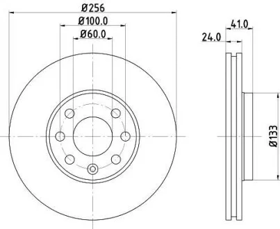 Гальмівний диск Astra/Corsa 94-11 (PRO) для PAGID 8DD355106-051 фото товару