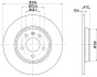<strong>HELLA PRO VW диск гальмівний задн. T4, Sharan 00- SEAT FORD (294*13,5) PAGID 8DD 355 106-661 (фото 1)</strong>