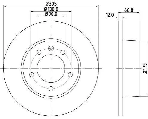 <strong>HELLA PRO RENAULT гальмівний диск задн. Master II, Opel Movano 1.9/2.5dCi 98- PAGID 8DD 355 108-291 (фото 1)</strong>