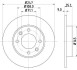 HELLA CITROEN гальмівний диск задній Berlingo, C2, C3, C4 PAGID 8DD 355 108-391 (фото 1)