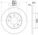 <strong>HELLA CITROEN гальмівний диск задній Berlingo, C2, C3, C4 PAGID 8DD 355 108-391 (фото 1)</strong>