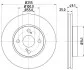 <strong>HELLA TOYOTA Диск тормозной передн.Corolla 02- PAGID 8DD 355 110-431 (фото 1)</strong>