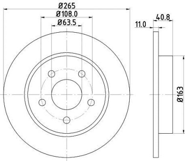 HELLA MAZDA Диск тормозной задн.Mazda 3,Ford Focus II,C-Max PAGID 8DD 355 111-381