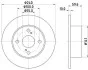 <strong>HELLA TOYOTA Гальмівний диск задн. COROLLA 1.4, 1.6, 1.9 99- PAGID 8DD 355 111-711 (фото 1)</strong>