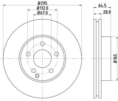 <strong>HELLA DB Тормозной диск пер. C204 E212 PAGID 8DD 355 114-201 (фото 1)</strong>