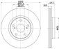 <strong>HELLA TOYOTA Тормозной диск передн.Avensis 08- PAGID 8DD 355 114-281 (фото 1)</strong>