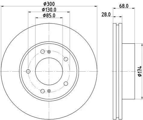 <strong>HELLA SSANGYONG Диск гальмівний передн RODIUS I 05- PAGID 8DD 355 116-461 (фото 1)</strong>
