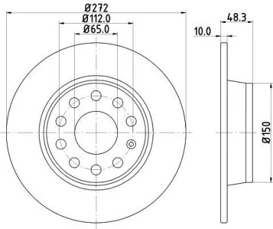 Диск гальмівний з покриттям PRO; задн. для PAGID 8DD355116971 фото товару