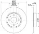 <strong>HELLA PRO FIAT Гальмівний диск передн. 500 09 10-, LANCIA, ALFA ROMEO PAGID 8DD 355 117-931 (фото 1)</strong>
