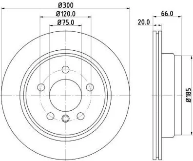 Гальмівний диск зад. F30/F80/F34/F31/F36/F33/F83 11- 1.5-3.0 (PRO) для PAGID 8DD355118-271 фото товару