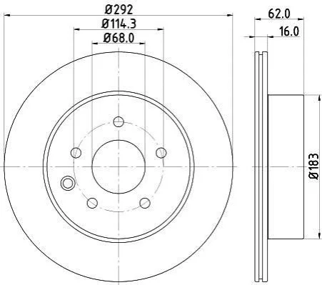 <strong>HELLA NISSAN Тормозной диск задн. вентил.X-Trail,Qashqai,Renault Koleos PAGID 8DD 355 118-711 (фото 1)</strong>