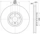 <strong>HELLA PRO HIGH CARBON BMW Гальмівний диск передн. лівий X5 (E70), X5 (F15, F85), X6 (E71, E72) PAGID 8DD 355 120-721 (фото 1)</strong>
