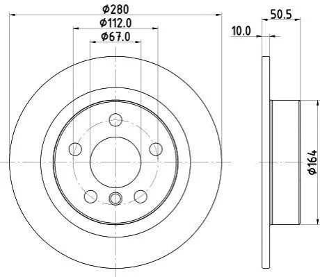 <strong>HELLA PRO BMW Диск гальмівний задній X1/F48 PAGID 8DD 355 122-661 (фото 1)</strong>
