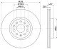 <strong>HELLA PRO HIGH CARBON VW гальмівний диск передній Audi A3 03- VW Golf V, Passat 05- Skoda PAGID 8DD 355 127-971 (фото 1)</strong>