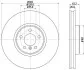 <strong>HELLA PRO HIGH CARBON BMW Диск гальм. передній X5 E70, X6 E71 PAGID 8DD 355 129-311 (фото 1)</strong>