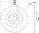 <strong>HELLA PRO HIGH CARBON FIAT гальмівний диск передн. Doblo 10- PAGID 8DD 355 129-351 (фото 1)</strong>