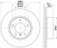 <strong>HELLA PRO HIGH CARBON BMW диск гальм.передн. 1(F20) 118I 120I 2010-, 3(F30) 316D-320I 2012- PAGID 8DD 355 129-401 (фото 1)</strong>