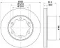 <strong>HELLA PRO HIGH CARBON DB диск гальмівний задн. Sprinter 509 511 515 518 06- (303,4*28) PAGID 8DD 355 129-411 (фото 1)</strong>