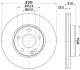 <strong>HELLA PRO HIGH CARBON DB диск гальм. передн. A176 15- PAGID 8DD 355 129-671 (фото 1)</strong>