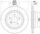 <strong>HELLA PRO HIGH CARBON DB гальмівний диск задн. (вентил.) (300*22) W211 02- PAGID 8DD 355 129-791 (фото 1)</strong>