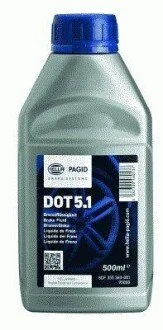 Гальмівна рідина DOT5.1 0.5L HELLA для PAGID 8DF355360-081 фото товару