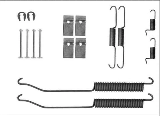 <strong>HELLA NISSAN К-т установчий гальмівних колодок Navara 05- PAGID 8DZ 355 205-871 (фото 1)</strong>