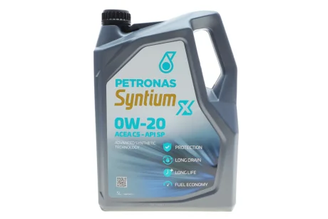 Олива моторна SYNTIUM X 0W-20 C5 API SP (5L) для Petronas 70980M12EU фото товару