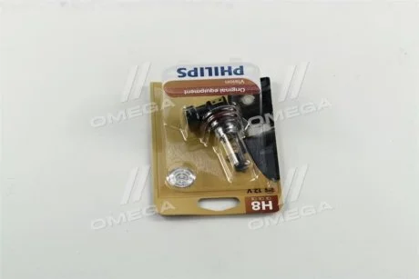 Лампа розжарювання H8 12V 35W PGJ19-1 1шт blister (вир-во Philips) для PHILIPS 12360B1 фото товару