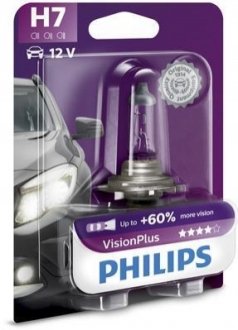 Лампа накалу H7VisionPlus12V 55W PX26d PHILIPS 12972VPB1