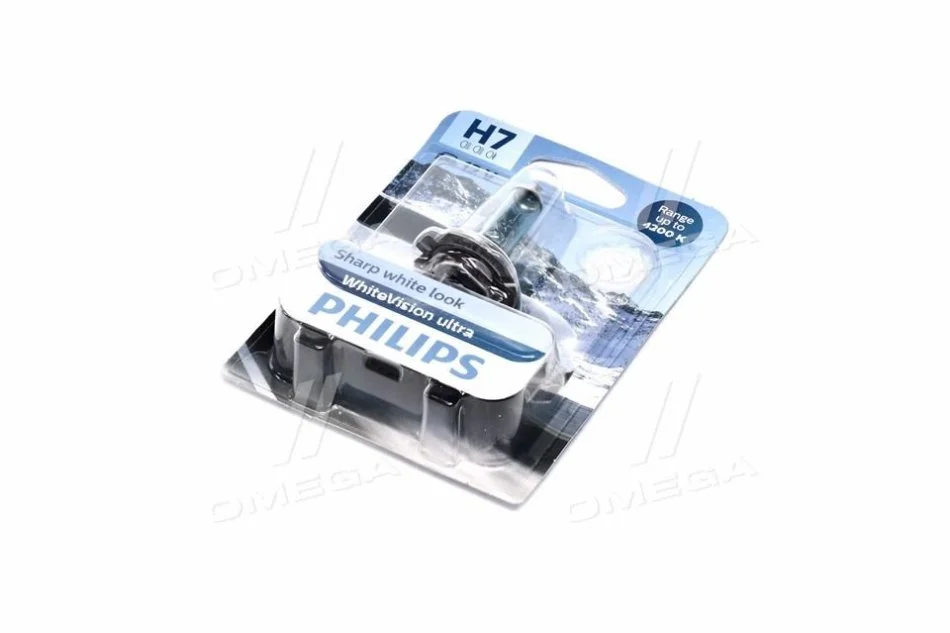 <strong>Лампа розжарювання H7 12V 55W PX26d H7 WhiteVision ULTRA +60 (4200K) (1шт) (вир-во Philips) PHILIPS 12972WVUB1 (фото 1)</strong>