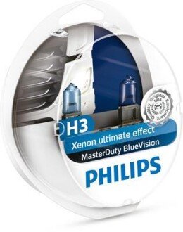 H3 MasterDuty BlueVision 24V 70W PK22s Set 2 pc. PHILIPS 13336MDBVS2 фото товару